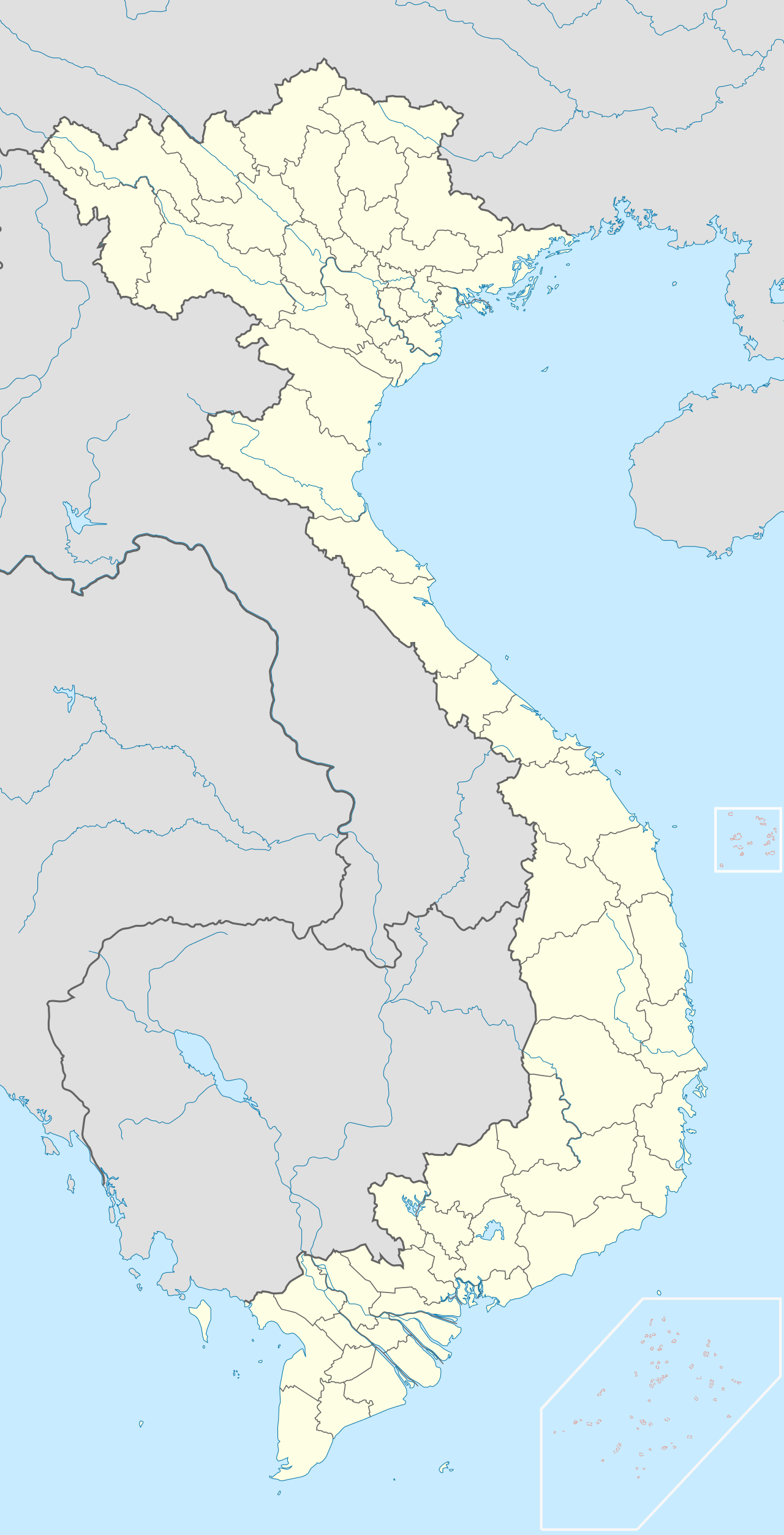 Đền Trần trên bản đồ Việt Nam