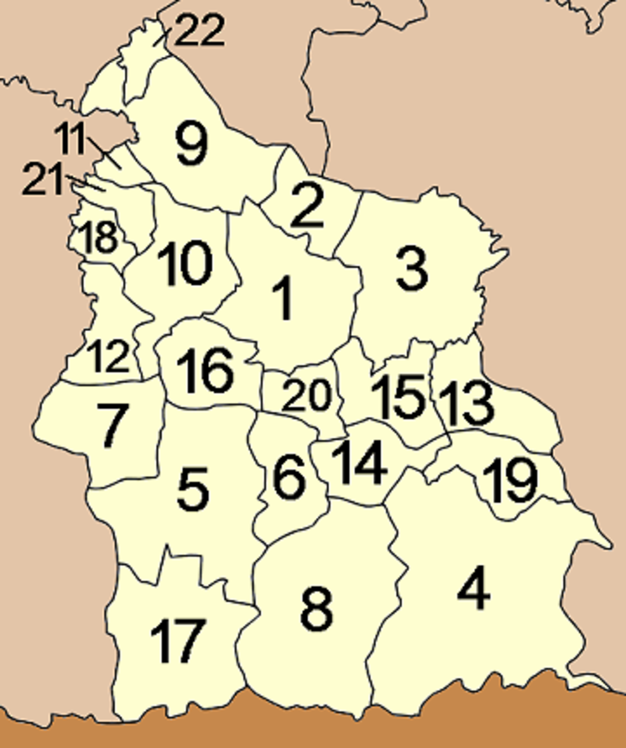 Bản đồ các amphoe